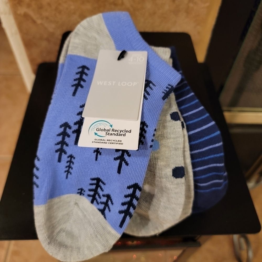 West Loop Womens Socks Set‎ of 3 Size 4-10